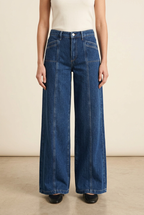 Azure Wide-Leg Jeans, front view